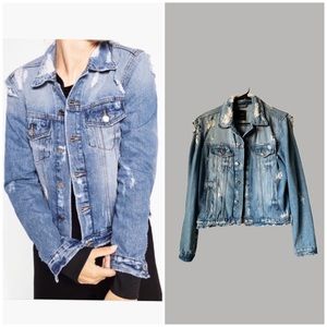 Zara Trifaluc Distressed Denim Jacket
